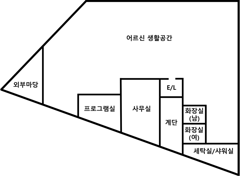 천안돌봄사회서비스센터 지상 1층 평면도