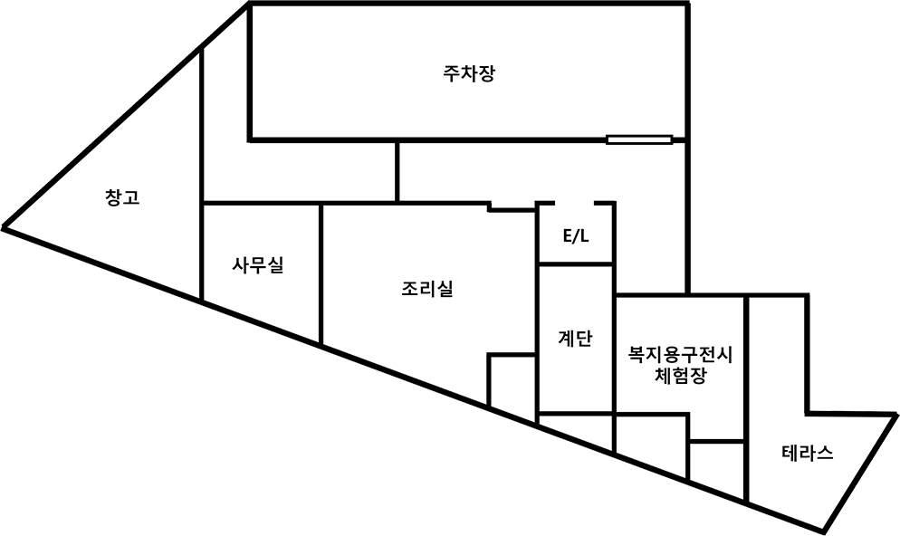 천안돌봄사회서비스센터 지하 1층 평면도